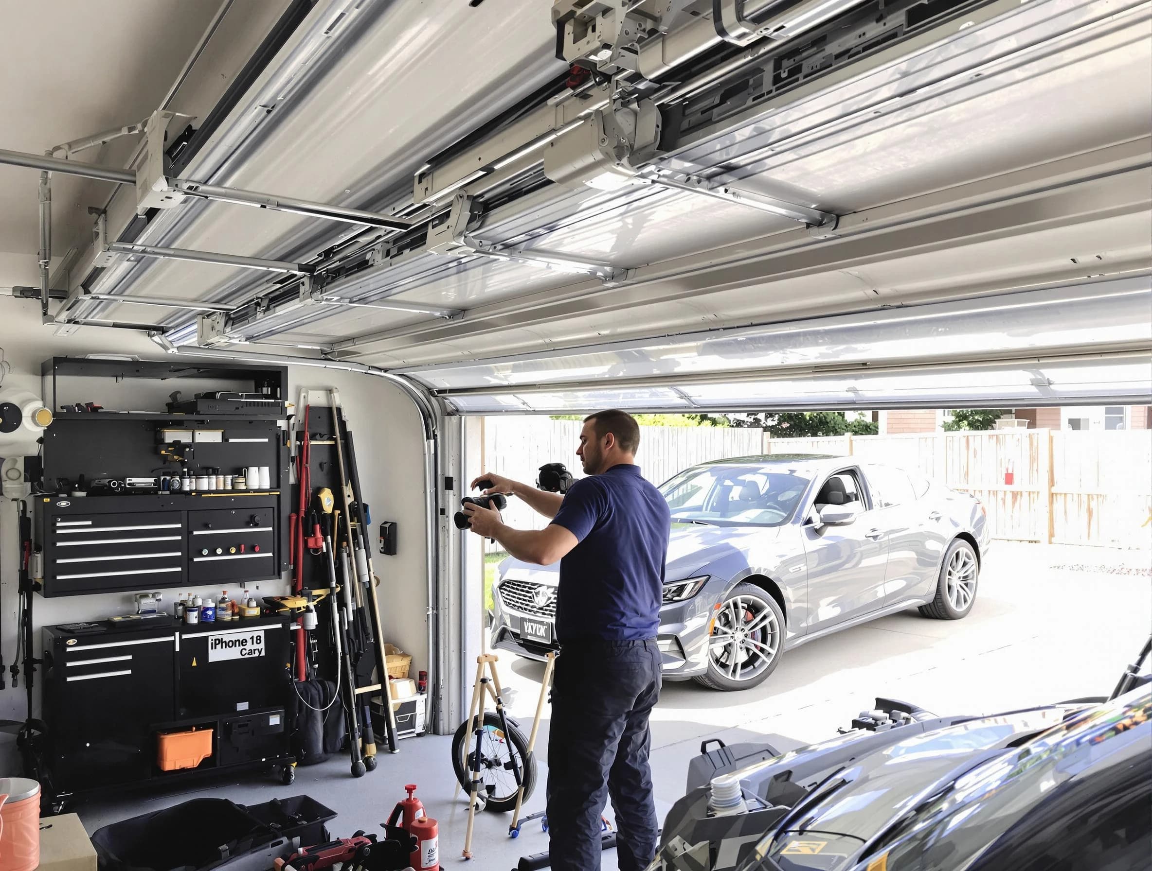 Union City Garage Door Repair technician fixing noisy garage door in Union City