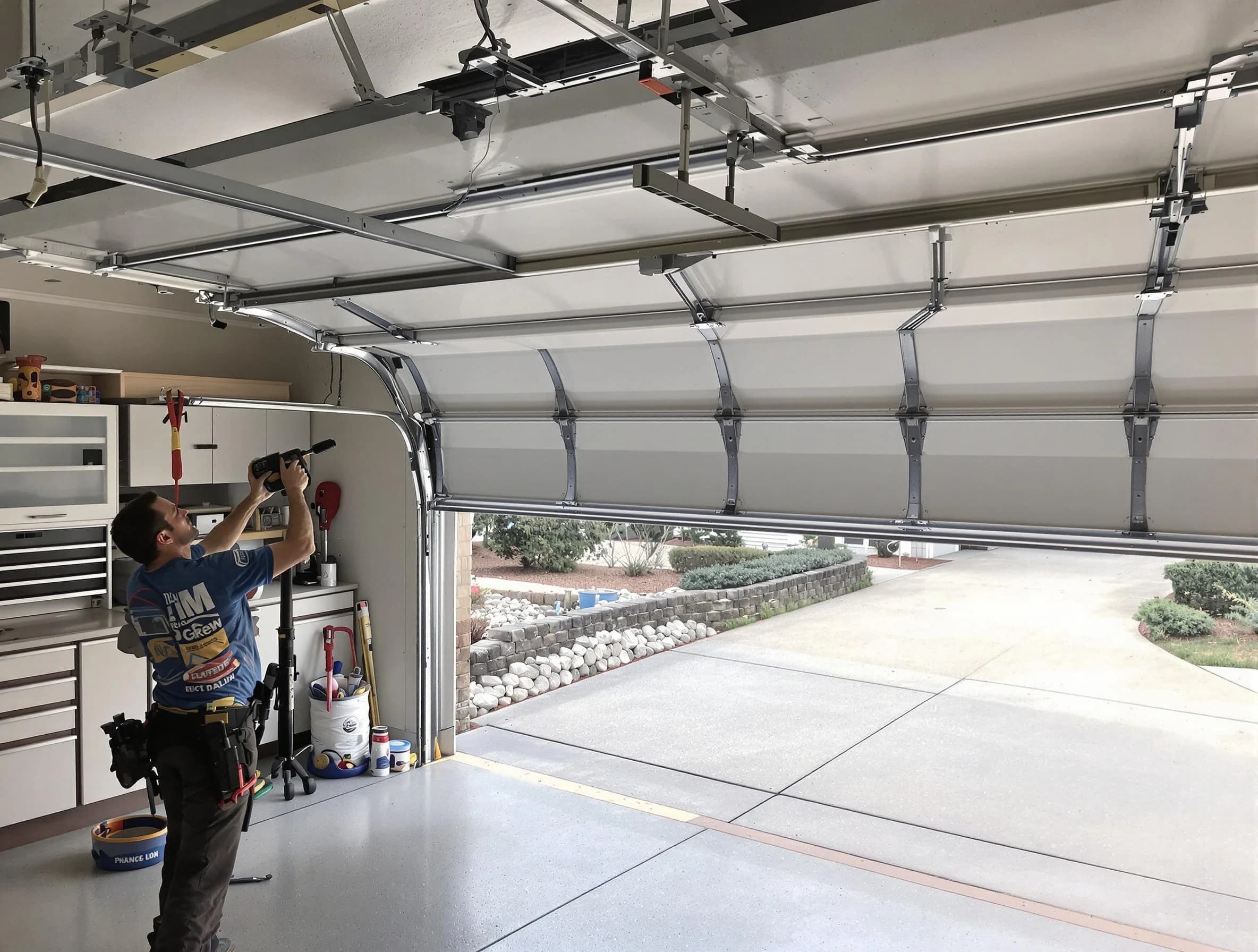 Garage door track repair service by Union City Garage Door Repair in Union City