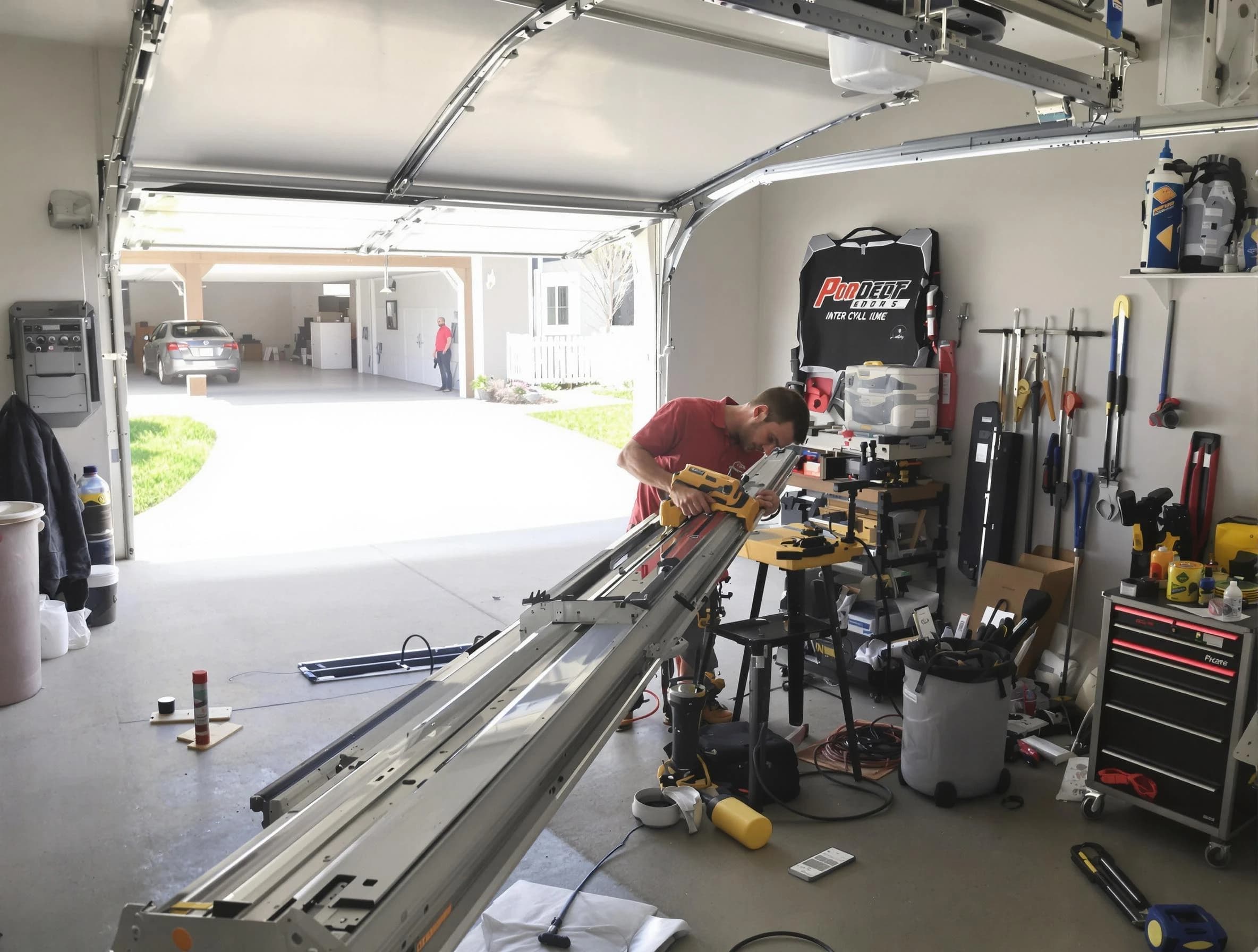 Union City Garage Door Repair expert performing track repair in Union City